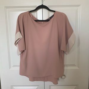 Zara Blush Button Back Blouse